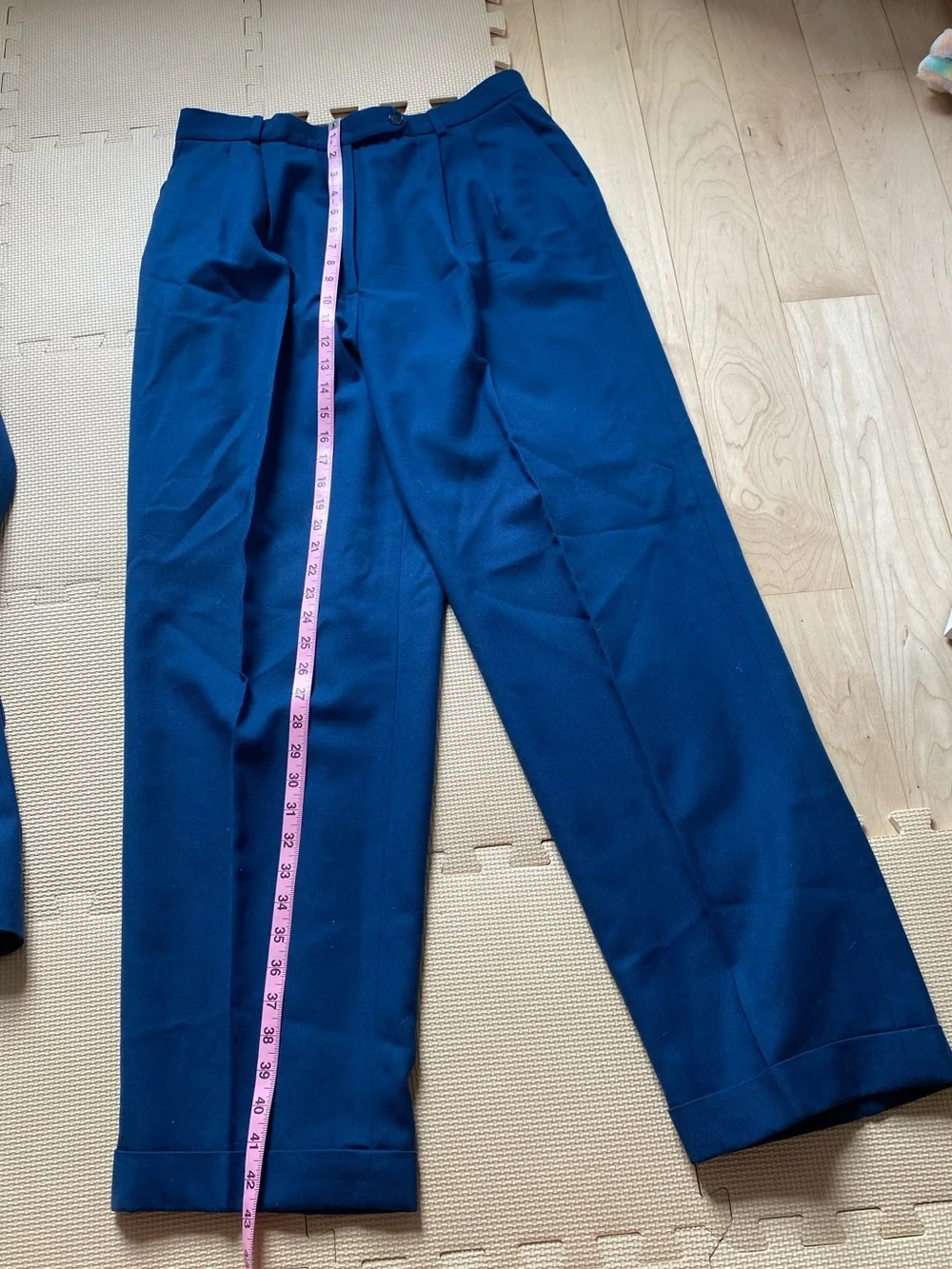 Talbots Classic Double-Breasted Navy Blazer & Trousers Set Size 16